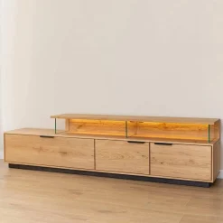 Wohnen Sideboards & Kommoden|Sideboards & Kommoden*Eichenholz TV Lowboard in modernem Design - Judita
