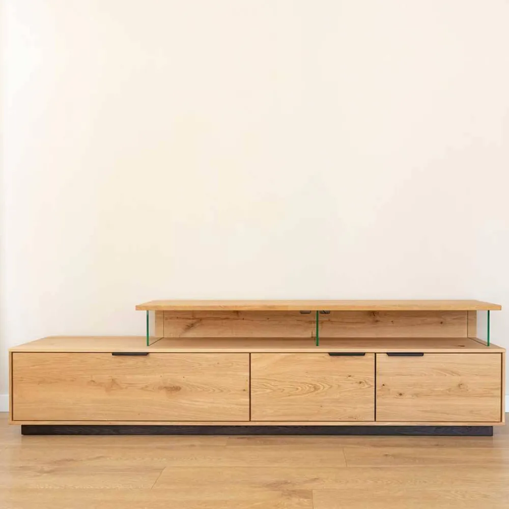 Wohnen Sideboards & Kommoden|Sideboards & Kommoden*Eichenholz TV Lowboard in modernem Design - Judita