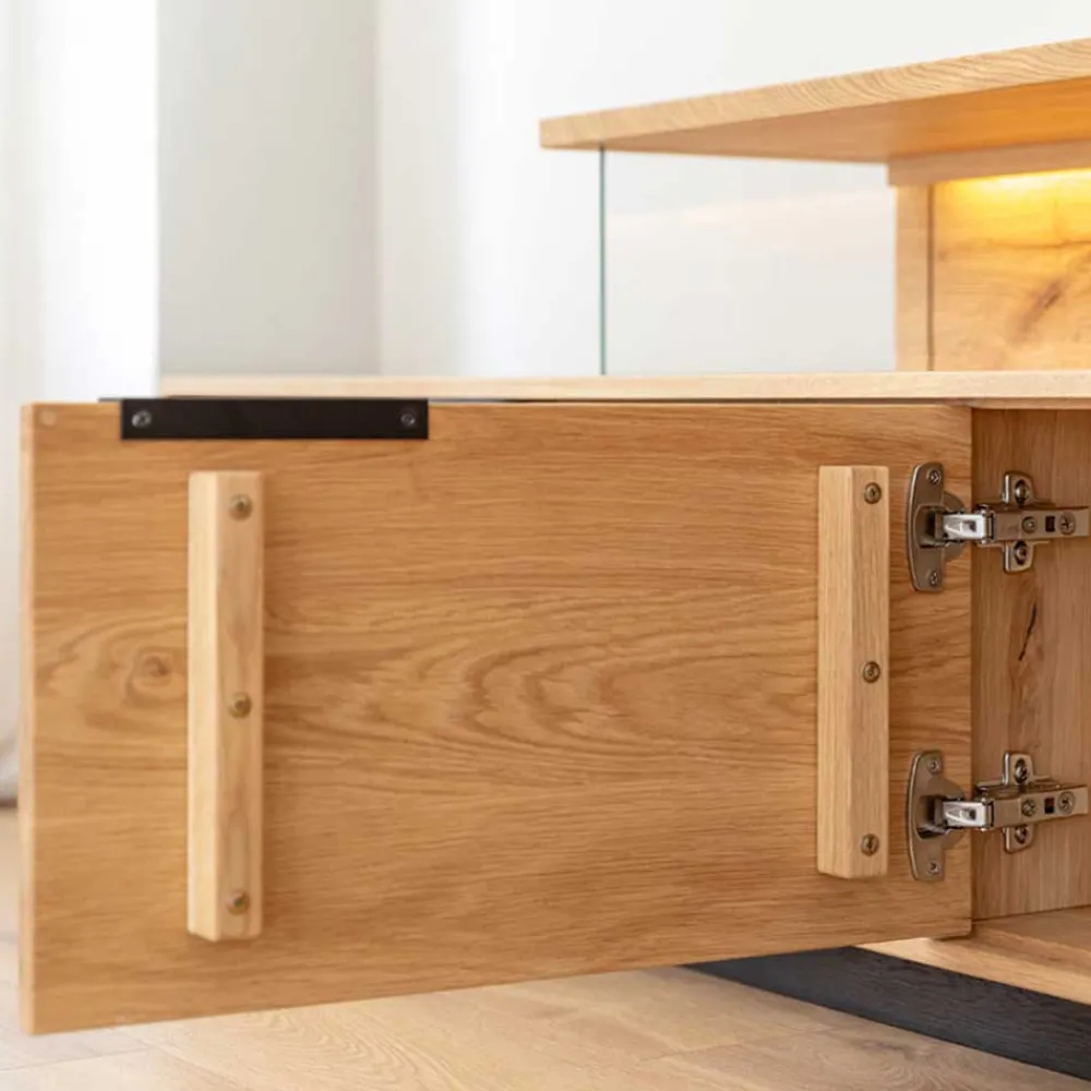 Wohnen Sideboards & Kommoden|Sideboards & Kommoden*Eichenholz TV Lowboard in modernem Design - Judita