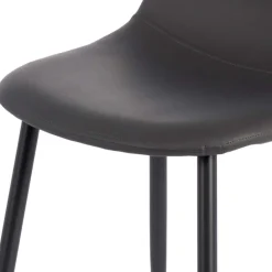 Wohnen Graue Möbel*Einfarbige Esszimmerstühle in Dunkelgrau - Hiscura (4er Set)