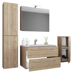 Wohnen Einrichtung Badezimmer Möbelset - Caleena (vierteilig)