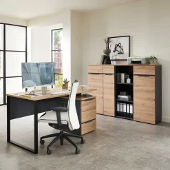 Wohnen Home Office Möbel|Büro Komplett*Einrichtung Home Office Set - Kuetra (vierteilig)
