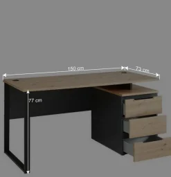 Wohnen Home Office Möbel|Büro Komplett*Einrichtung Home Office Set - Kuetra (vierteilig)