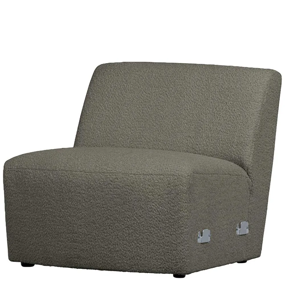 Wohnen Sofas|Sofa*Einsitzer Couchmodul aus Boucle in Dunkelgrün - Racapulco