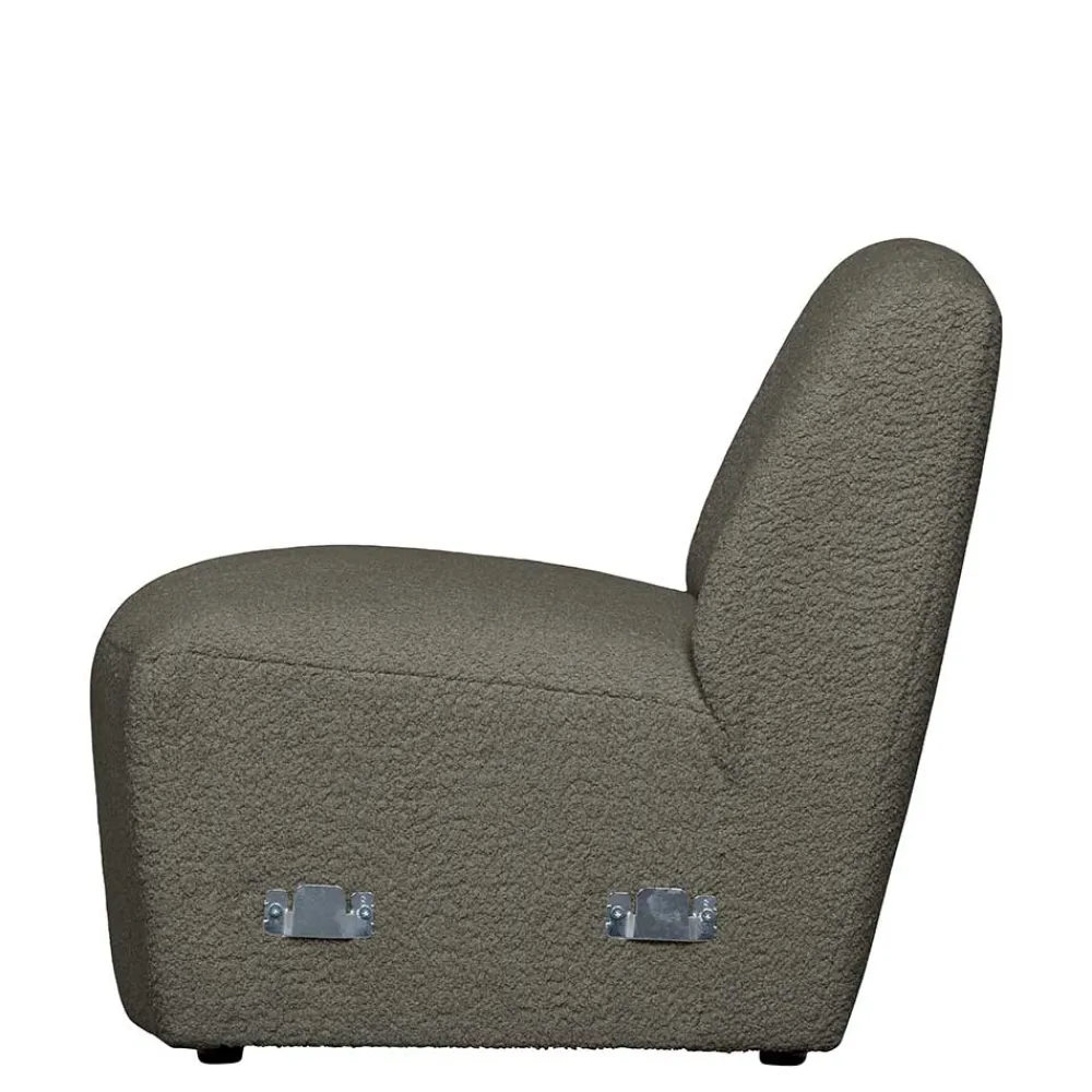 Wohnen Sofas|Sofa*Einsitzer Couchmodul aus Boucle in Dunkelgrün - Racapulco