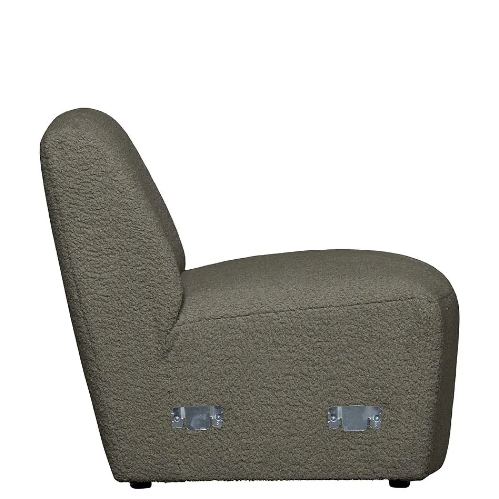 Wohnen Sofas|Sofa*Einsitzer Couchmodul aus Boucle in Dunkelgrün - Racapulco