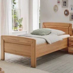 Wohnen Betten|Betten*Einzelbett & Nachtkommode in Eiche - Sendician (zweiteilig)