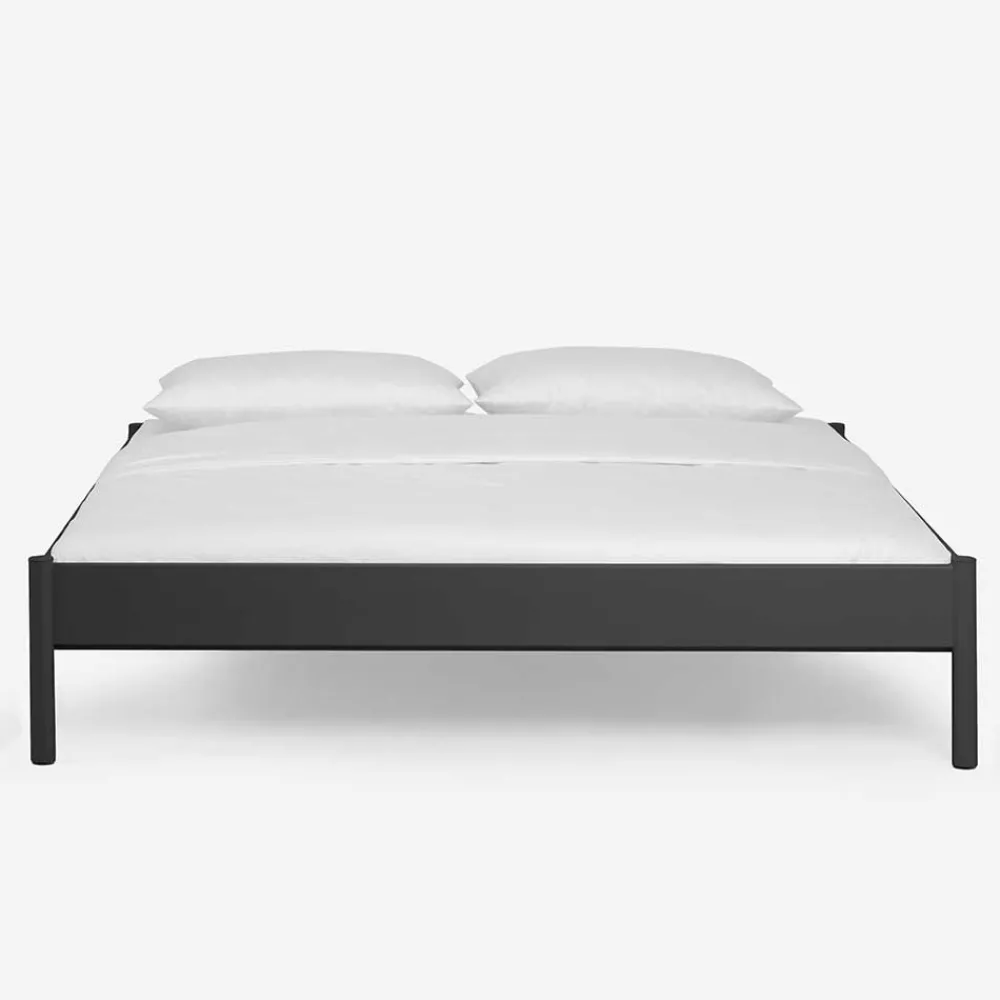 Wohnen Einzelbett Lanuge aus schwarzem Metall (zweiteilig)