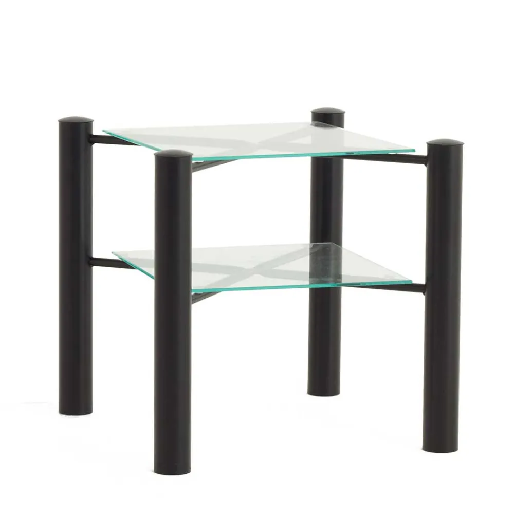 Wohnen Einzelbett Lanuge aus schwarzem Metall (zweiteilig)