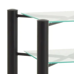 Wohnen Einzelbett Lanuge aus schwarzem Metall (zweiteilig)