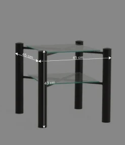 Wohnen Einzelbett Lanuge aus schwarzem Metall (zweiteilig)