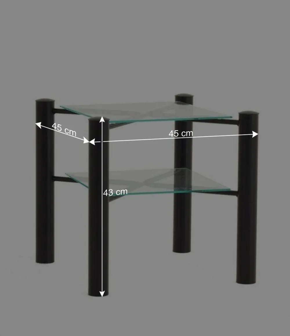 Wohnen Einzelbett Lanuge aus schwarzem Metall (zweiteilig)