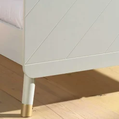 Wohnen Einzelbett mit Nachtkommode in Weiß - Baranoma (zweiteilig)