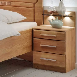 Wohnen Einzelbett mit Nachtkommode Set - Sendician (zweiteilig)