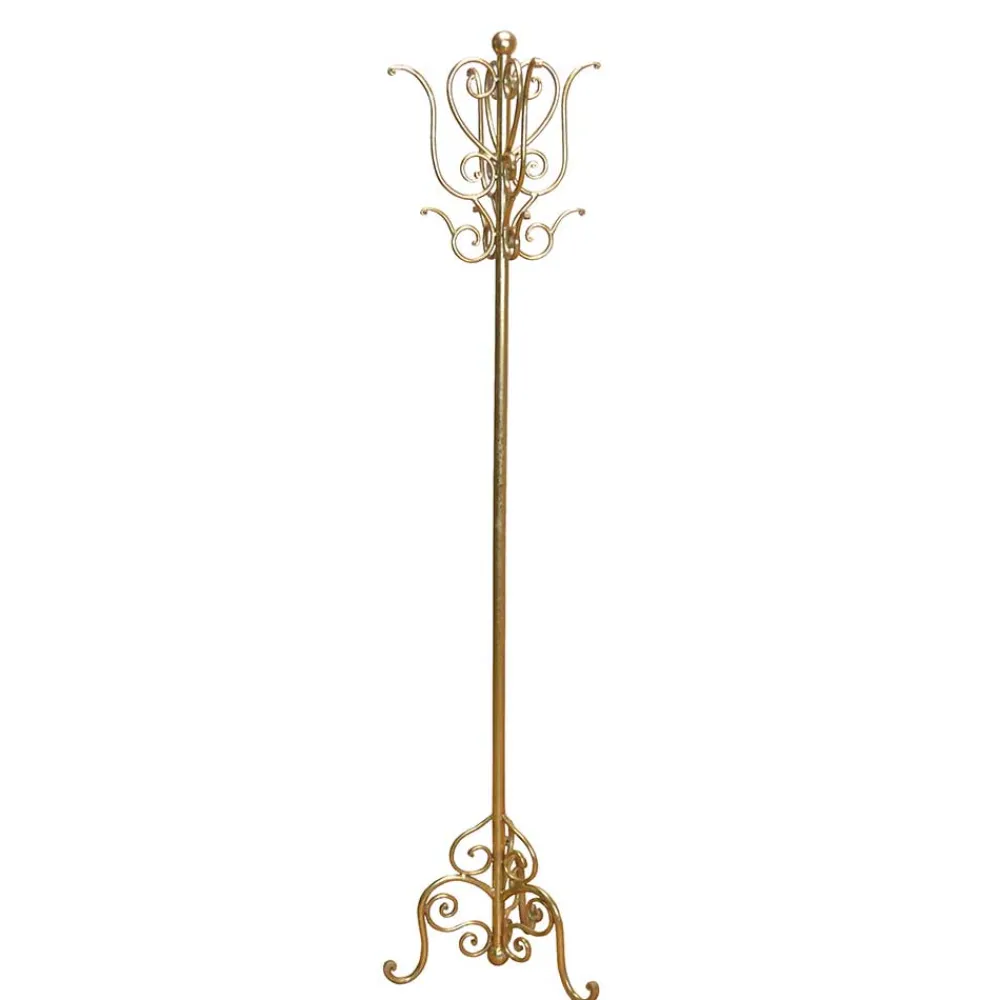 Wohnen Eisen Vintage Garderobenständer in Gold - Leitha