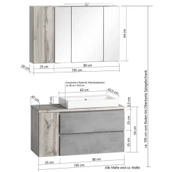 Wohnen Elegante Badeinrichtung Möbelset - Eight (vierteilig)