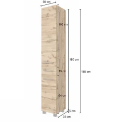 Wohnen Elegante Badmöbel Kombination - Lemnas (dreiteilig)