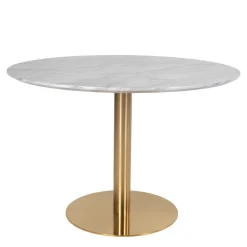 Wohnen Elegante Esstischgruppe in Rund - Nathan (fünfteilig)