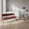Wohnen Elegante Esszimmer-Bank in Rot & Wildeiche - Ovenciana