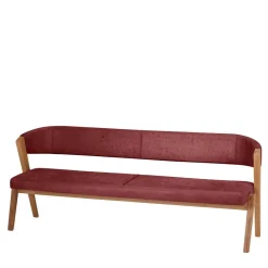Wohnen Elegante Esszimmer-Bank in Rot & Wildeiche - Ovenciana