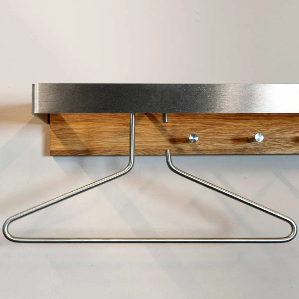 Wohnen Elegante Hängegarderobe aus Eichenholz - Skowera