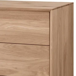 Wohnen Elegante Kommode aus Wildeiche Bianco geölt - Lamia