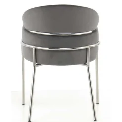 Wohnen Wohnzimmerstühle*Eleganter Armlehnstuhl in Grau & Silber - Ecolosia