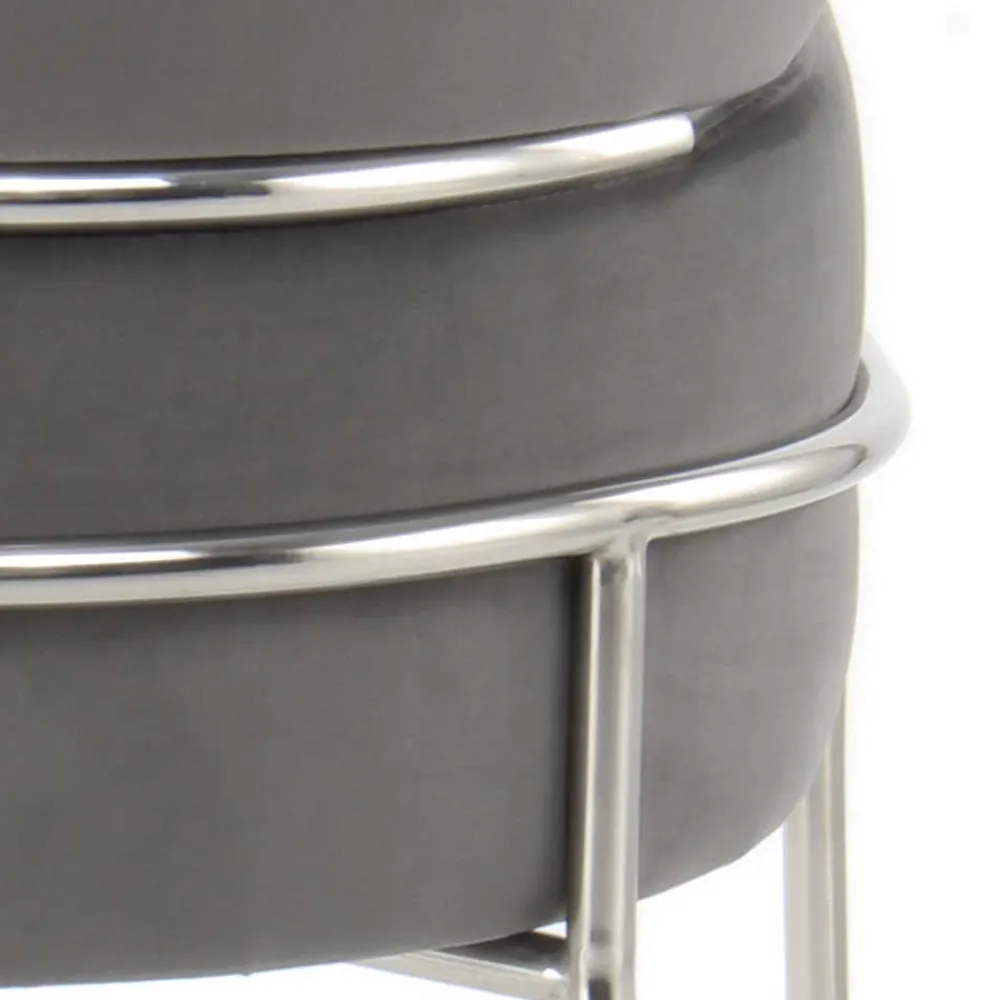 Wohnen Wohnzimmerstühle*Eleganter Armlehnstuhl in Grau & Silber - Ecolosia