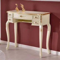 Wohnen Barock Möbel*Eleganter Barock Konsoltisch mit fünf Schubladen - Iviada