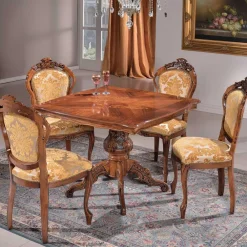 Wohnen Barock Möbel|Braune Möbel*Eleganter Barock Polsterstuhl Magari in Gold Beige
