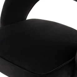 Wohnen Eleganter Designstuhl in Schwarz Samt - Siiri (2er Set)