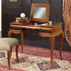 Wohnen Eleganter Frisiertisch mit Klappspiegel in Nussbaum - Motiz