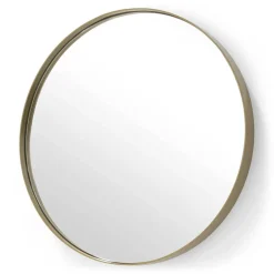 Wohnen Eleganter Glasspiegel mit Metallrahmen Gold - Emzatina