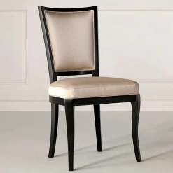 Wohnen Eleganter Polsterstuhl in Beige Webstoff - Ladino