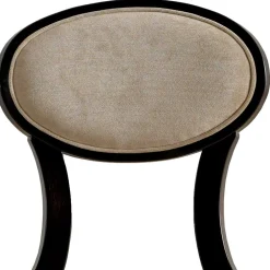 Wohnen Eleganter Polsterstuhl mit ovaler Medaillon Lehne - Celorma