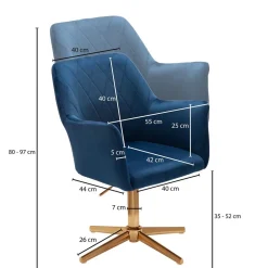 Wohnen Bürostühle*Eleganter Schreibtischstuhl mit Kreuzfuß - Lasmus