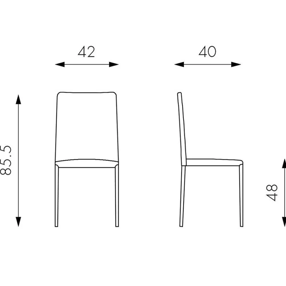 Wohnen Küchenstühle|Esszimmerstühle*Eleganter Stuhl Giant aus Kunstleder (4er Set)