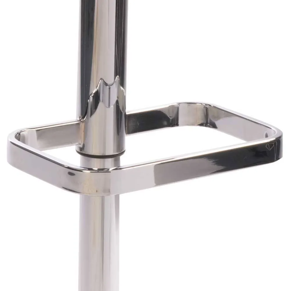 Wohnen Barhocker|Hocker*Eleganter Tresenstuhl in Dunkelgrau & Chrom - Fregato