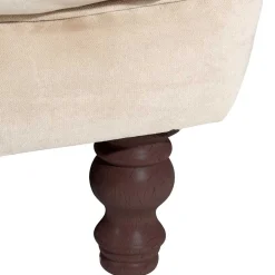 Wohnen Elegantes Barocksofa in Beige Samtvelours - Hihat