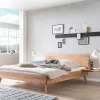 Wohnen Betten|Betten*Elegantes Holzbett aus geölter Wildeiche - Mathan