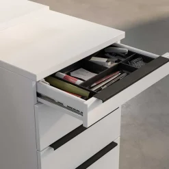 Wohnen Elektrisch höhenverstellbarer Schreibtisch in Weiß - Sparkle