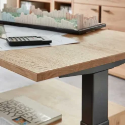 Wohnen Elektrisch höhenverstellbarer Winkelschreibtisch modern - Emly