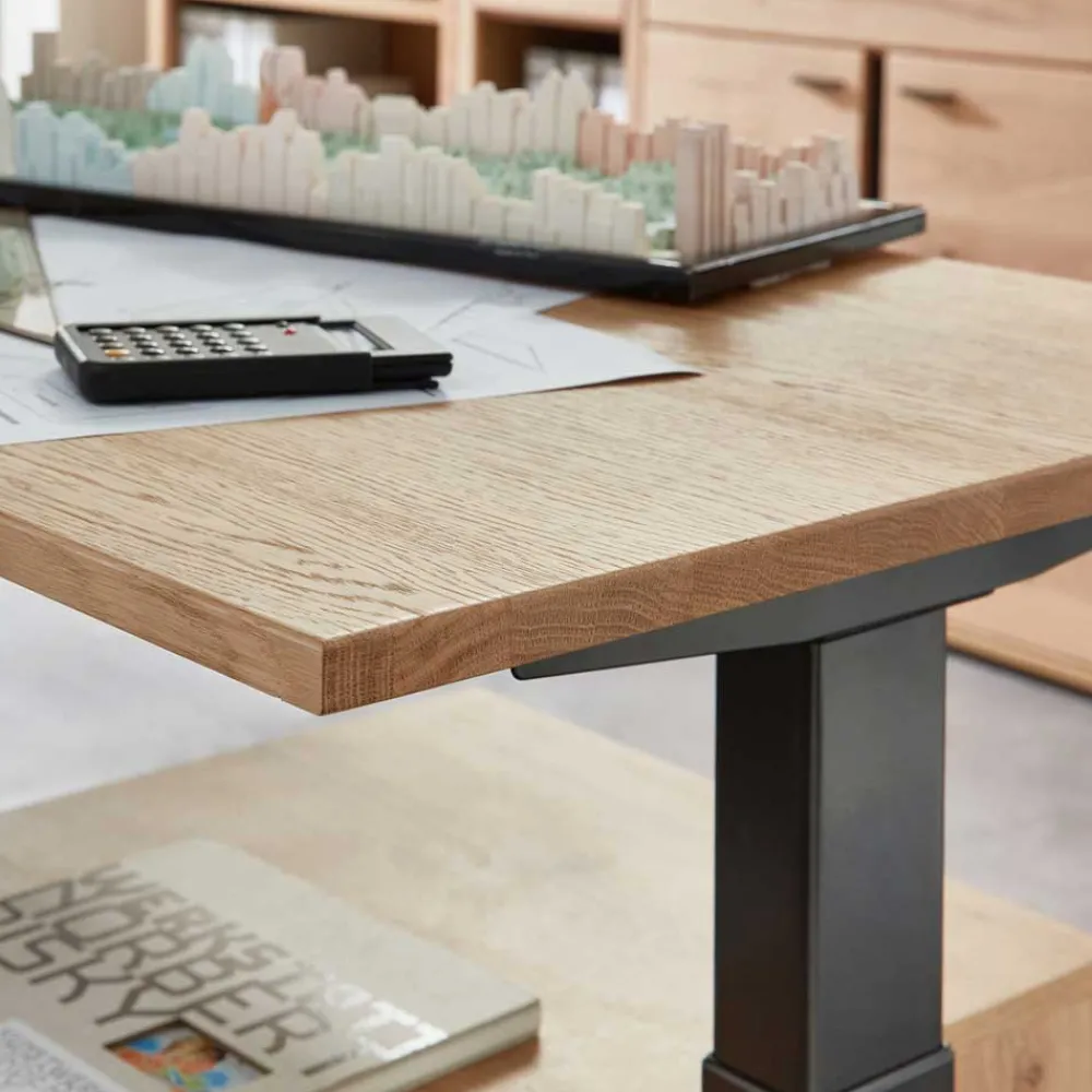 Wohnen Elektrisch höhenverstellbarer Winkelschreibtisch modern - Emly