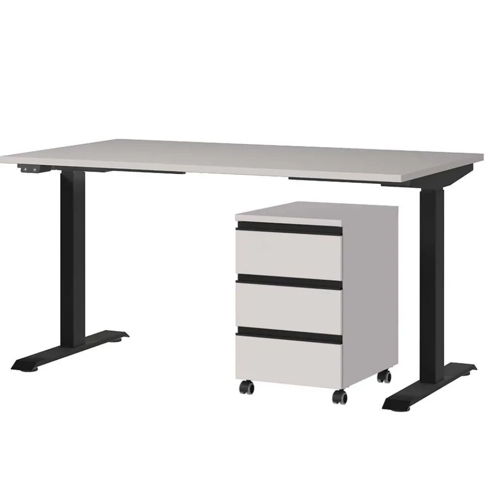 Wohnen Bürotische*Elektrisch verstellbarer Bürotisch Set - Great (zweiteilig)