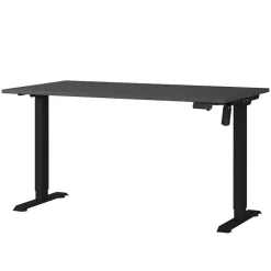 Wohnen Elektrisch verstellbarer Officetisch in Dunkelgrau - Gatron