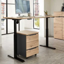 Wohnen Elektrisch verstellbarer Schreibtisch 160x77 cm - Kuetra