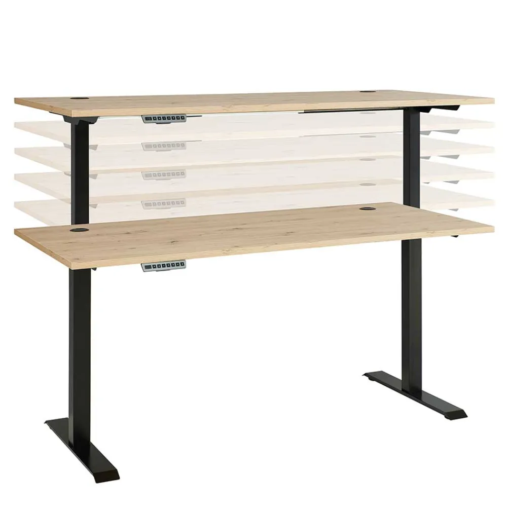 Wohnen Elektrisch verstellbarer Schreibtisch 160x77 cm - Kuetra