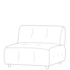 Wohnen Elementsofa Modul in Graugrün meliert - Jasmon