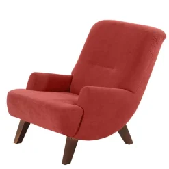 Wohnen Braune Möbel|Sessel & Hocker*Entspannungssessel in Terracotta Velours - Vacance