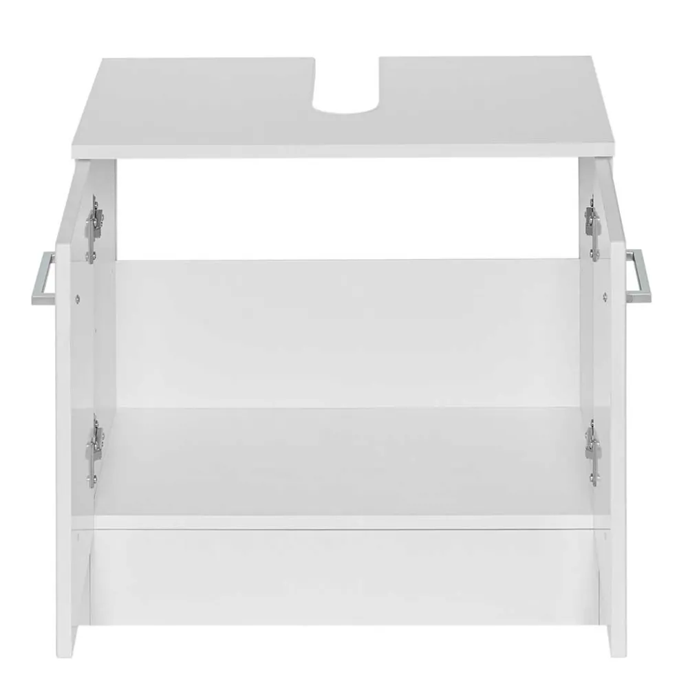 Wohnen Waschtisch|Waschbeckenunterschränke*60er Doppeltür Unterbeckenschrank in Weiß - Skiranov